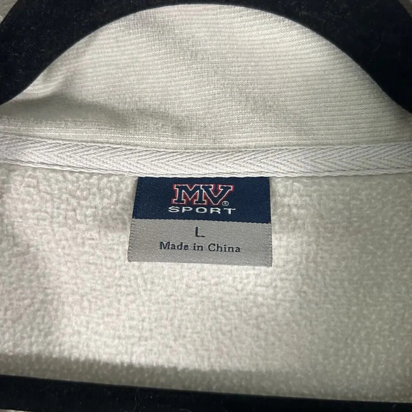 K State Wildcats Sweater Men's Large Grey 1/4 Zip Long Sleeve Mock NeckMV Sport - Picture 5 of 9